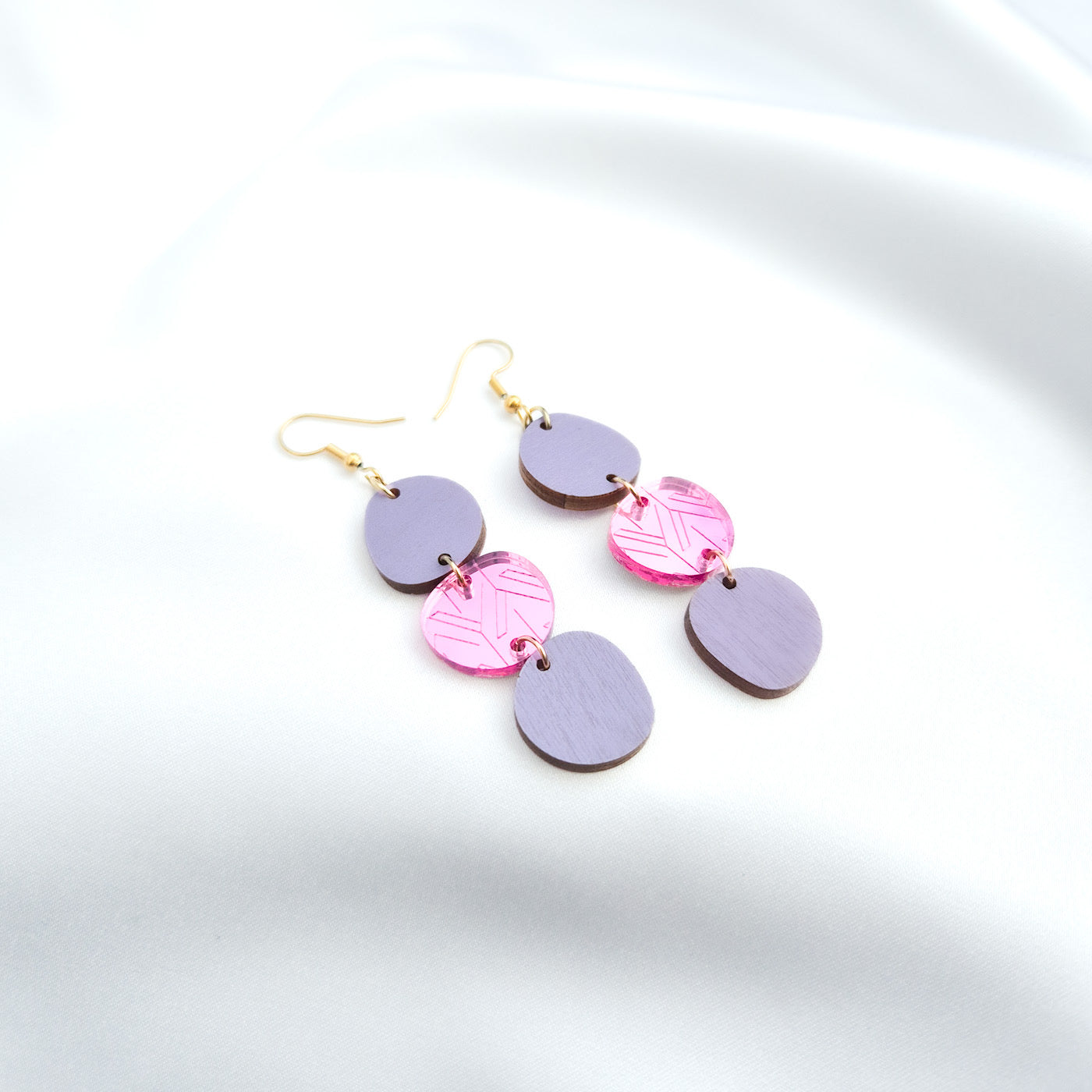 yukinor kawa earring in pink-lavender | yukinor kawa-korvakoru pinkki-laventeli