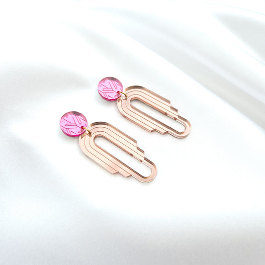 yukinor kaen earring in rose-gold-pink | yukinor kaen-korvakoru ruuskukulta-pinkki
