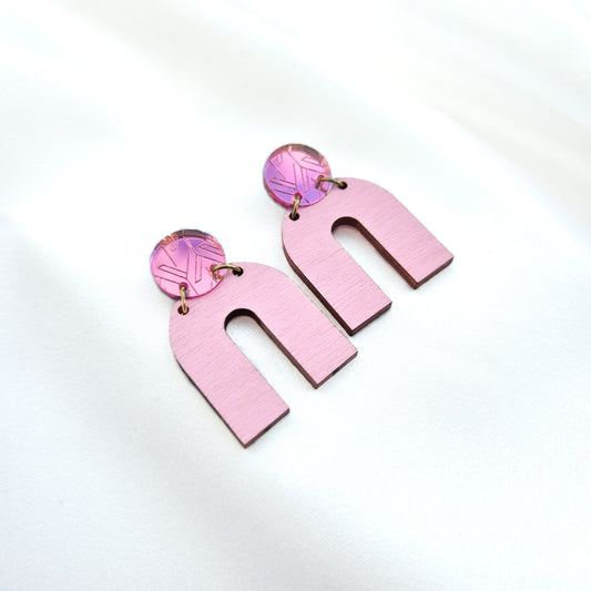 yukinor kouki earring in blush-pink-pink yukinor kouki-korvakoru vaaleanpunainen-pinkki