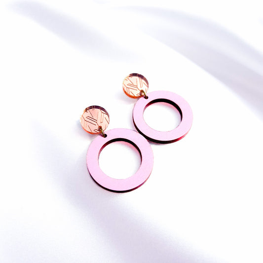yukinor maru earring in blush-pink-rose-gold | yukinor maru-korvakoru vaaleanpunainen-ruuskulta