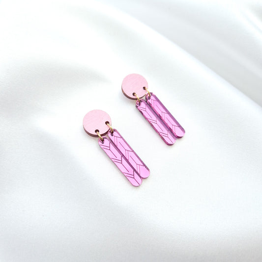 yukinor nami earring in pink-light-pink yukinor nami-korvakoru pinkki-vaalean-pinkki